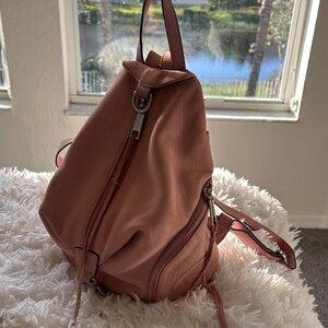 Pink Leather Backpack